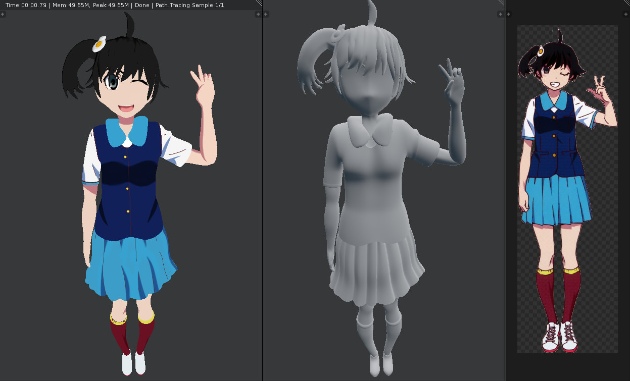 Make a 3d model of an anime character by Jmgcaguicla | Fiverr