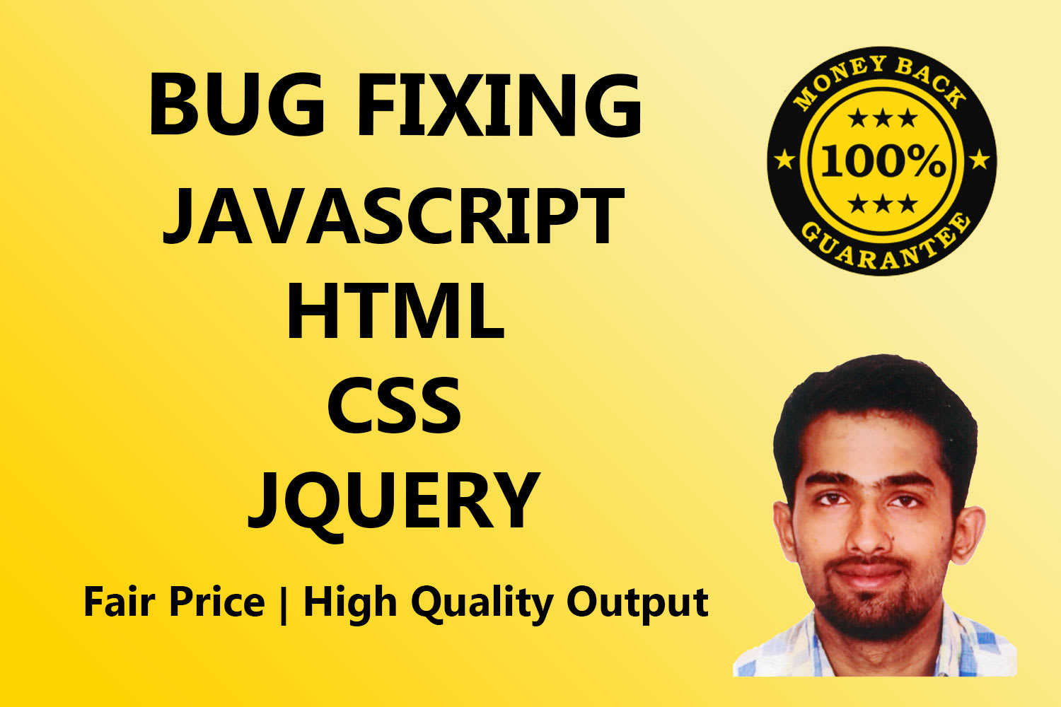 Fix javascript, html, css bugs in 5 dollar hourly rate by Sudeshtechy |  Fiverr