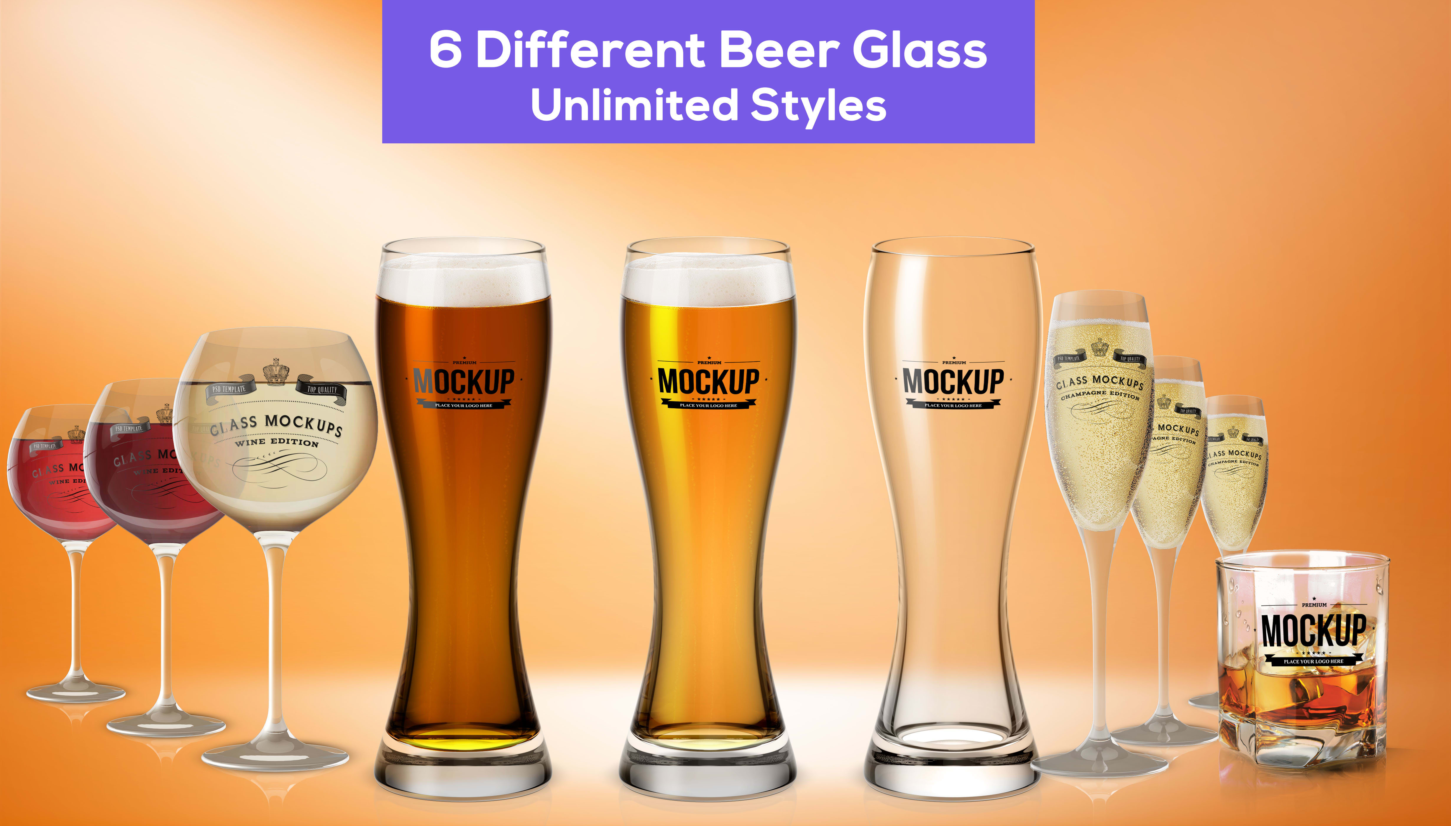 Download Beer Glass Mock Up With Your Logo By Manjil280 Fiverr