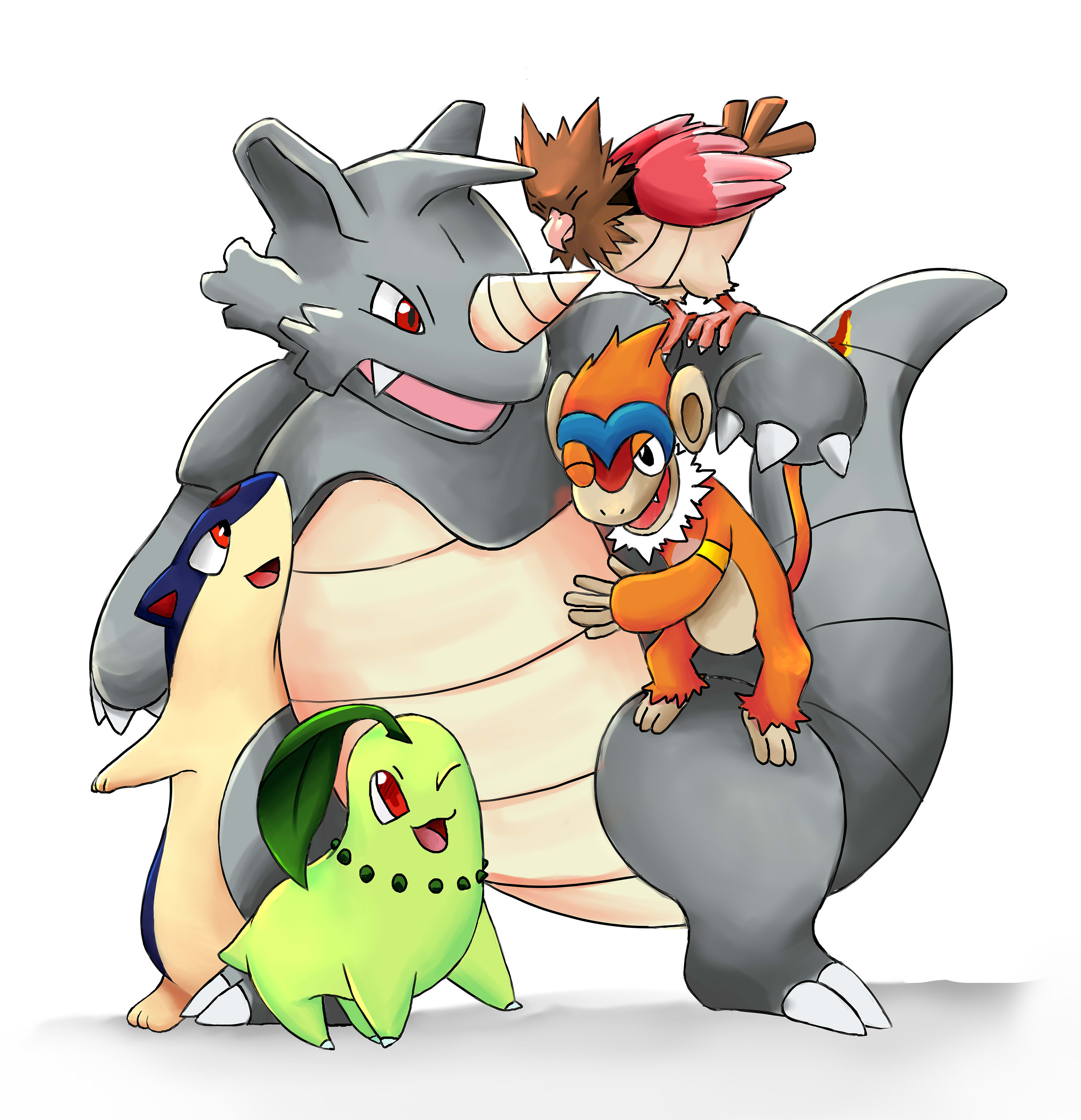 Draw you with your pokémon team by Ash_agnes