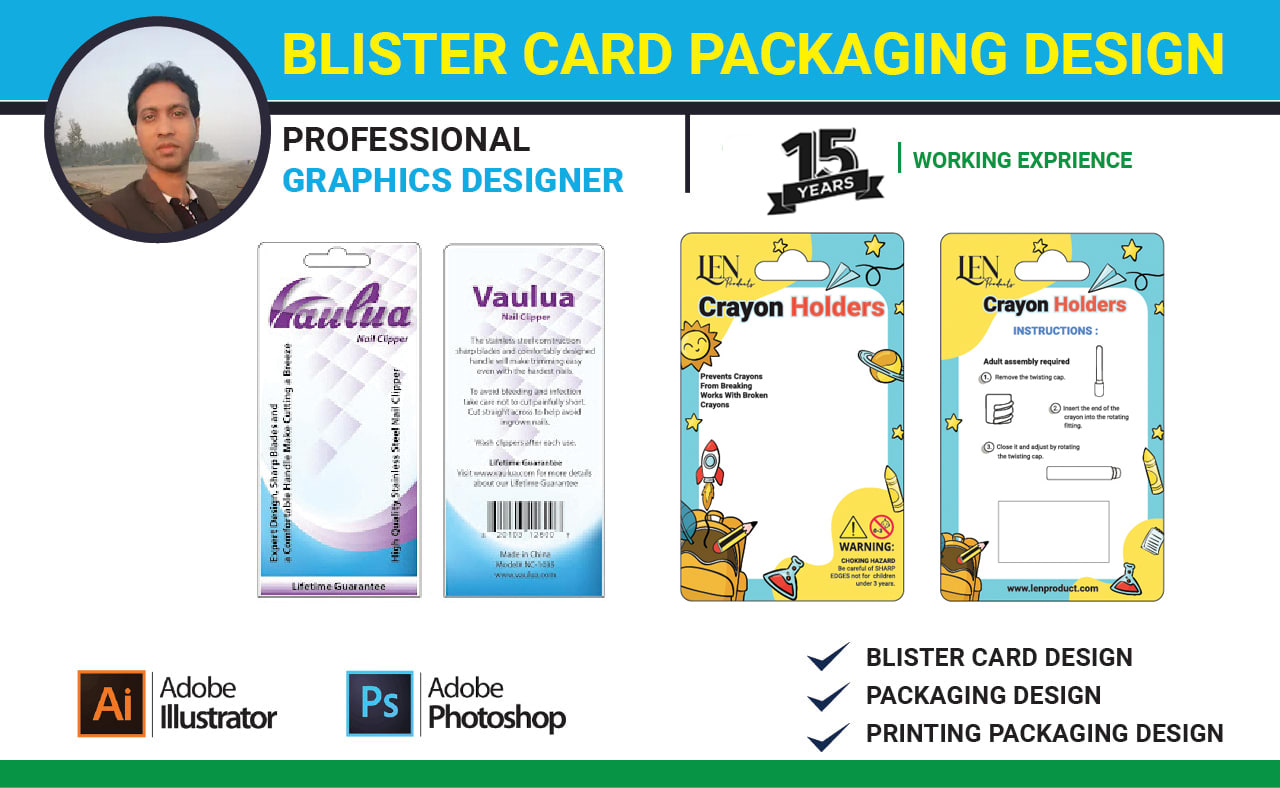 Blister card design top