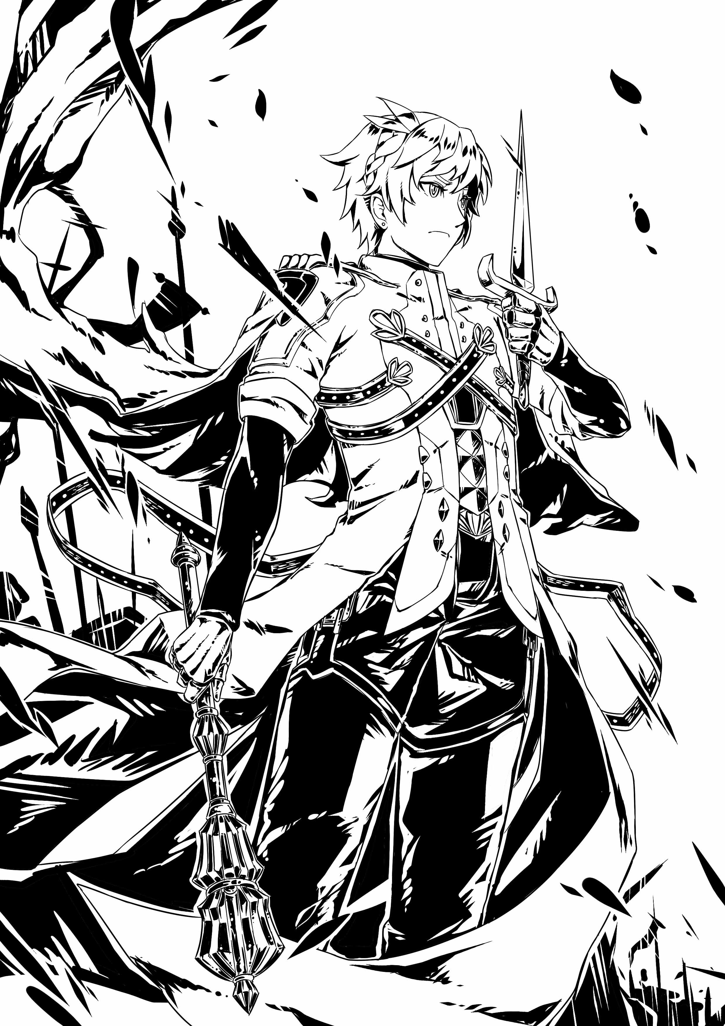 Draw A Cool Black And White Anime Manga Style By Keroblack Fiverr