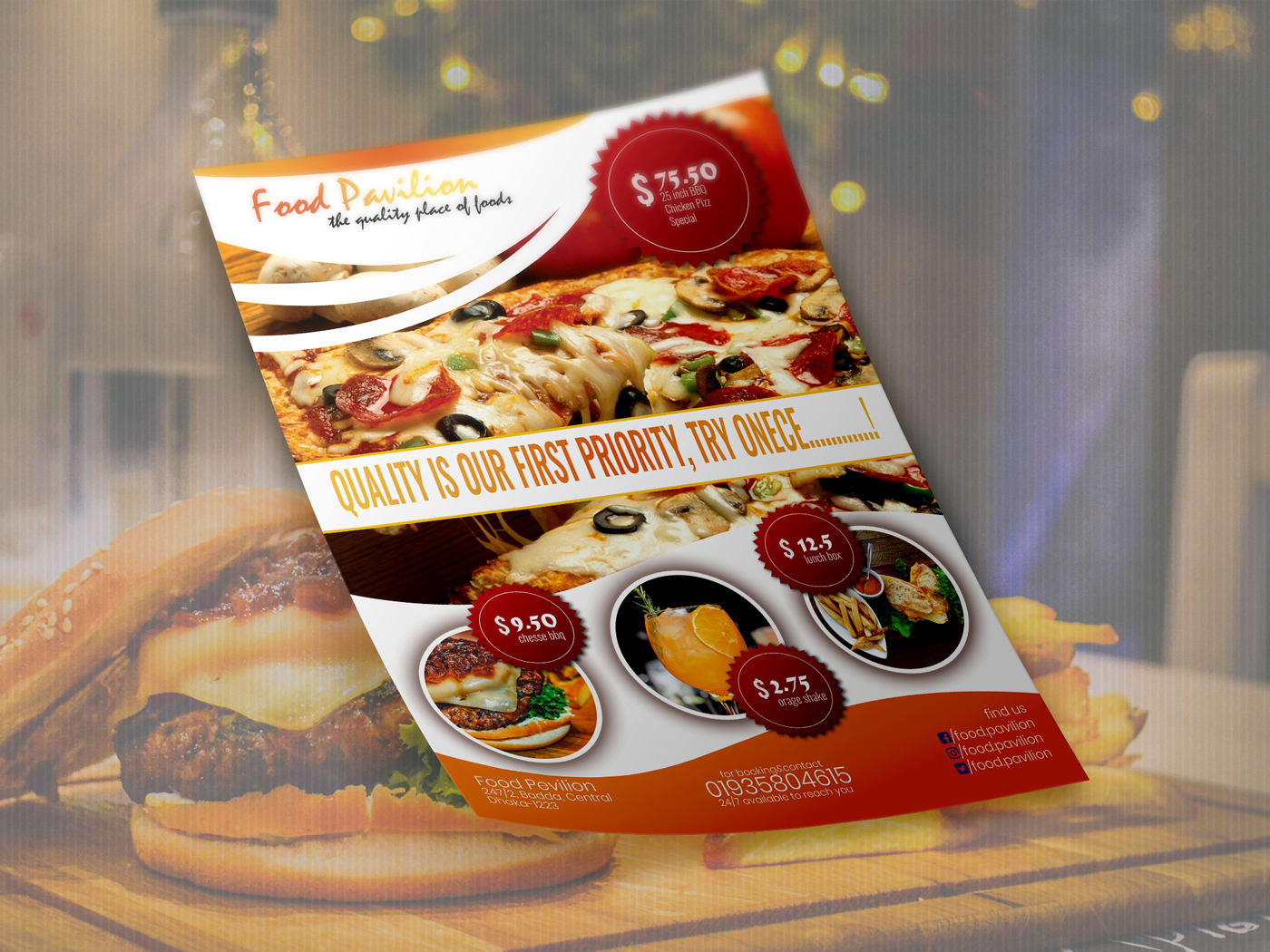 Design Awesome Food Menu Restaurant Menu Flyer Banner By Proanisur