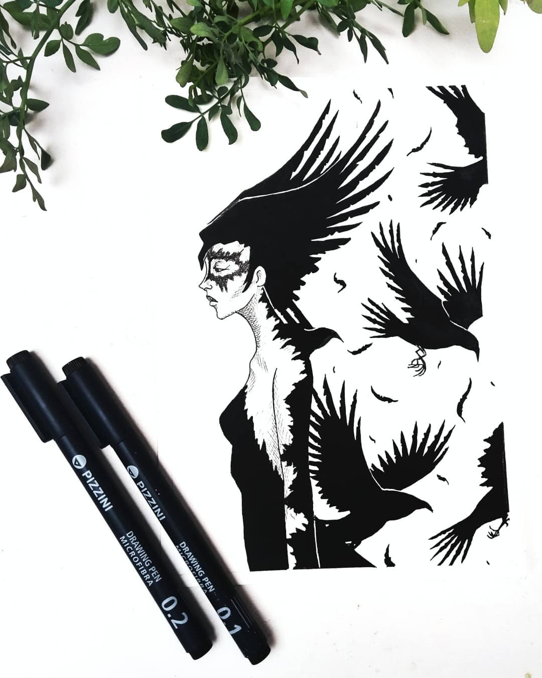 Download Create A Fantasy Ink Illustration For You By Zeliwashere Fiverr