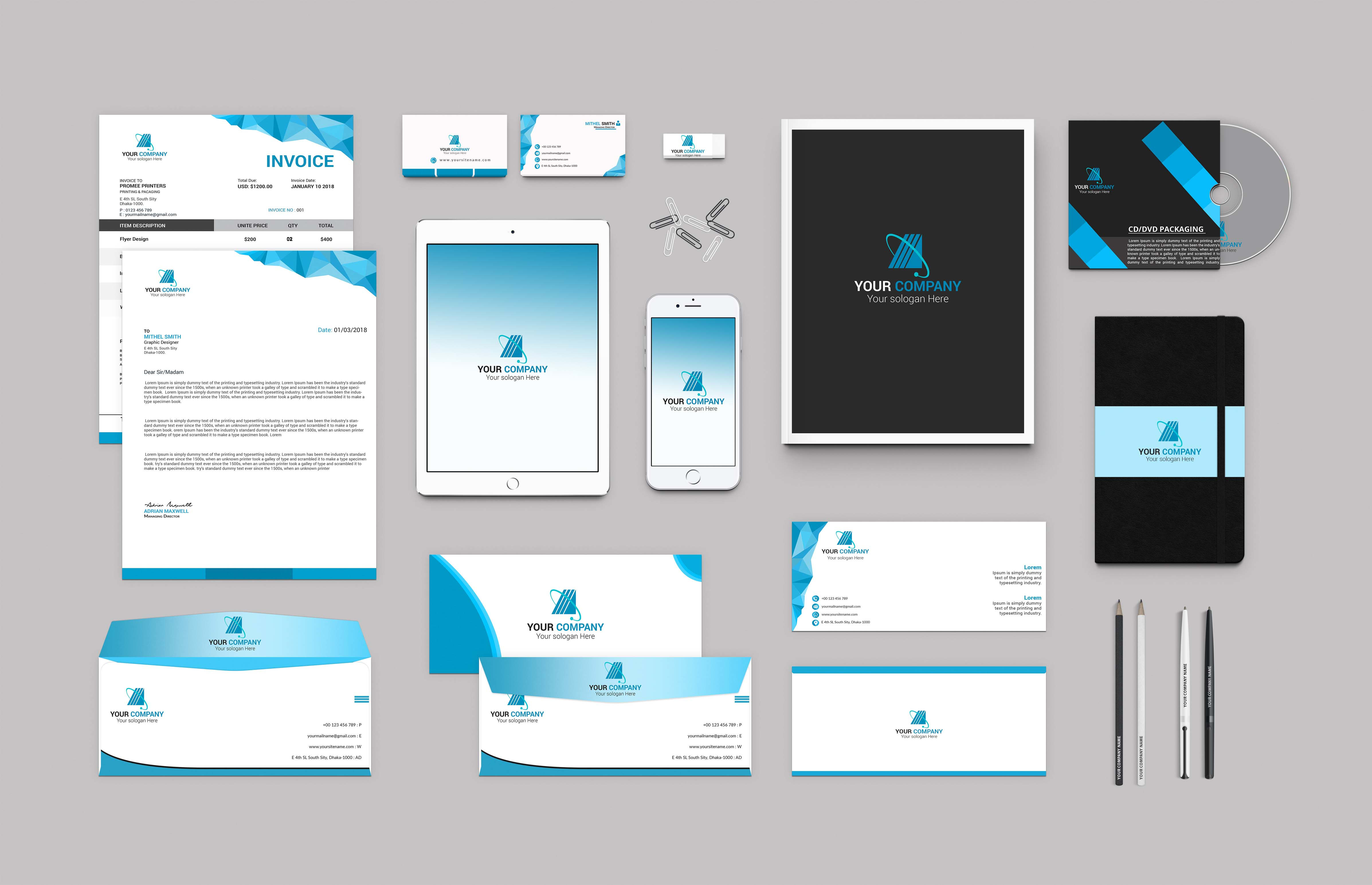 Design company logo and full business branding identity by Banglaamar
