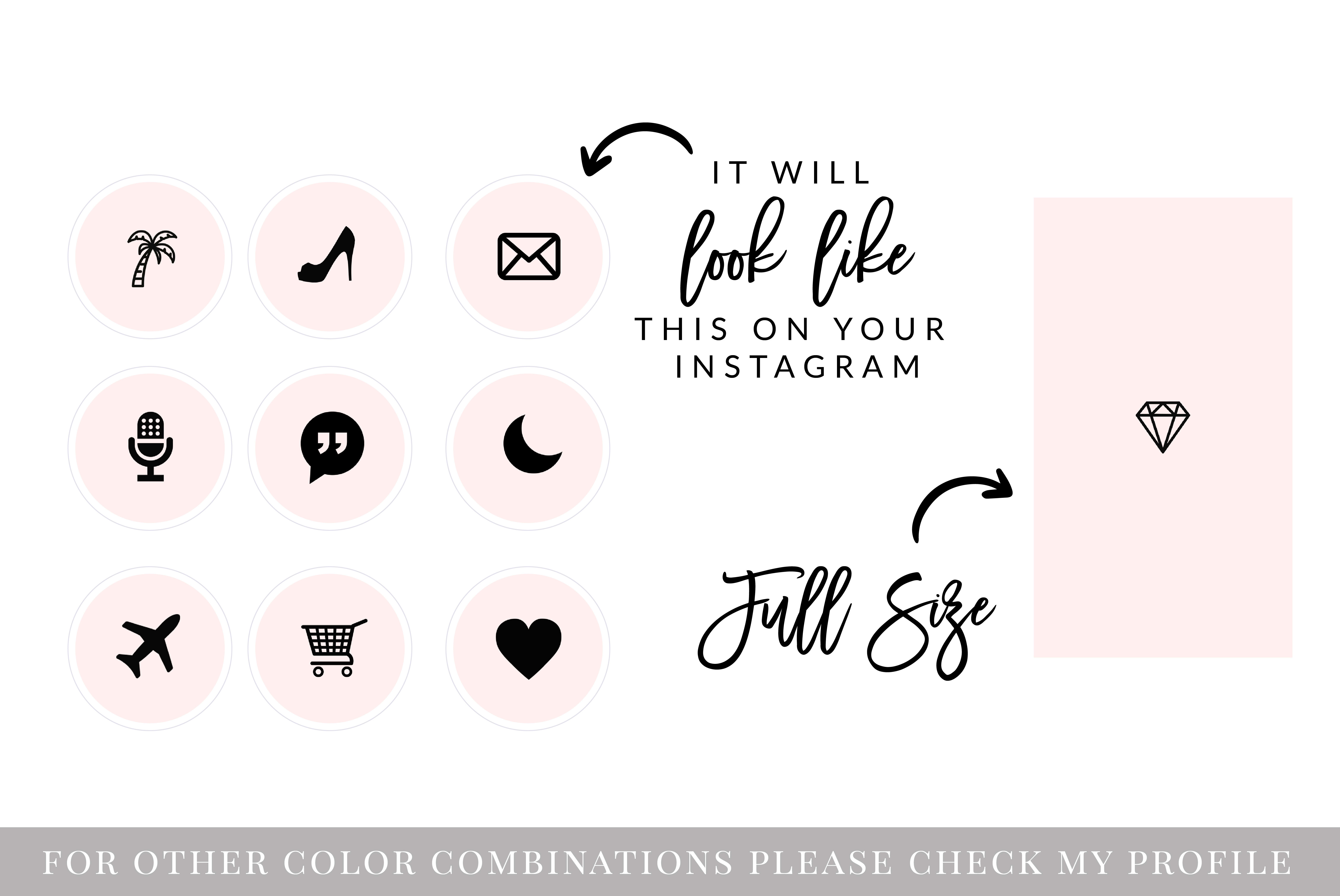 Instant Deliver 22 Pink Instagram Story Highlight Icons Set By