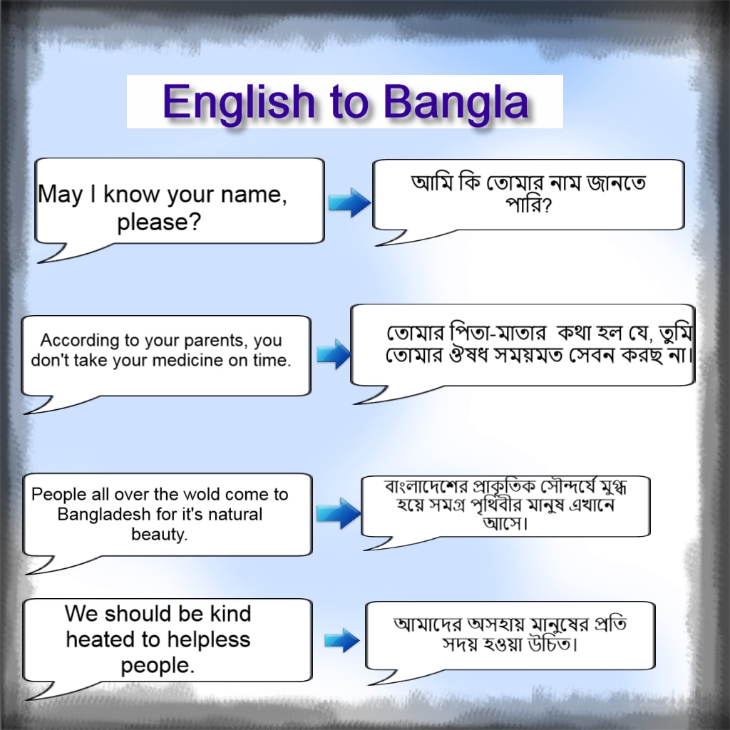 Do translation bengali to english or english to bengali by ...