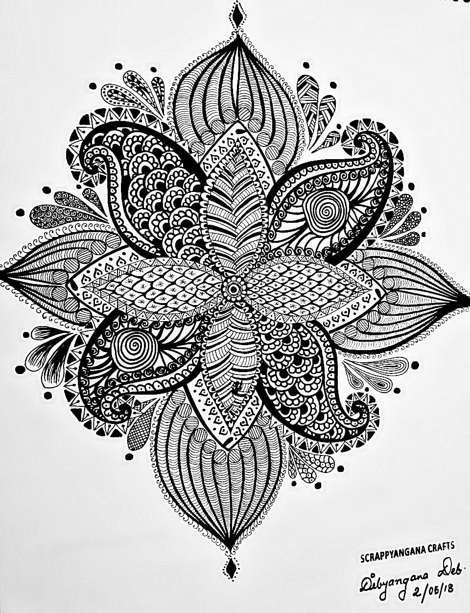 A simple flower sketch design made with specific elements on a white  background 13568182 Vector Art at Vecteezy