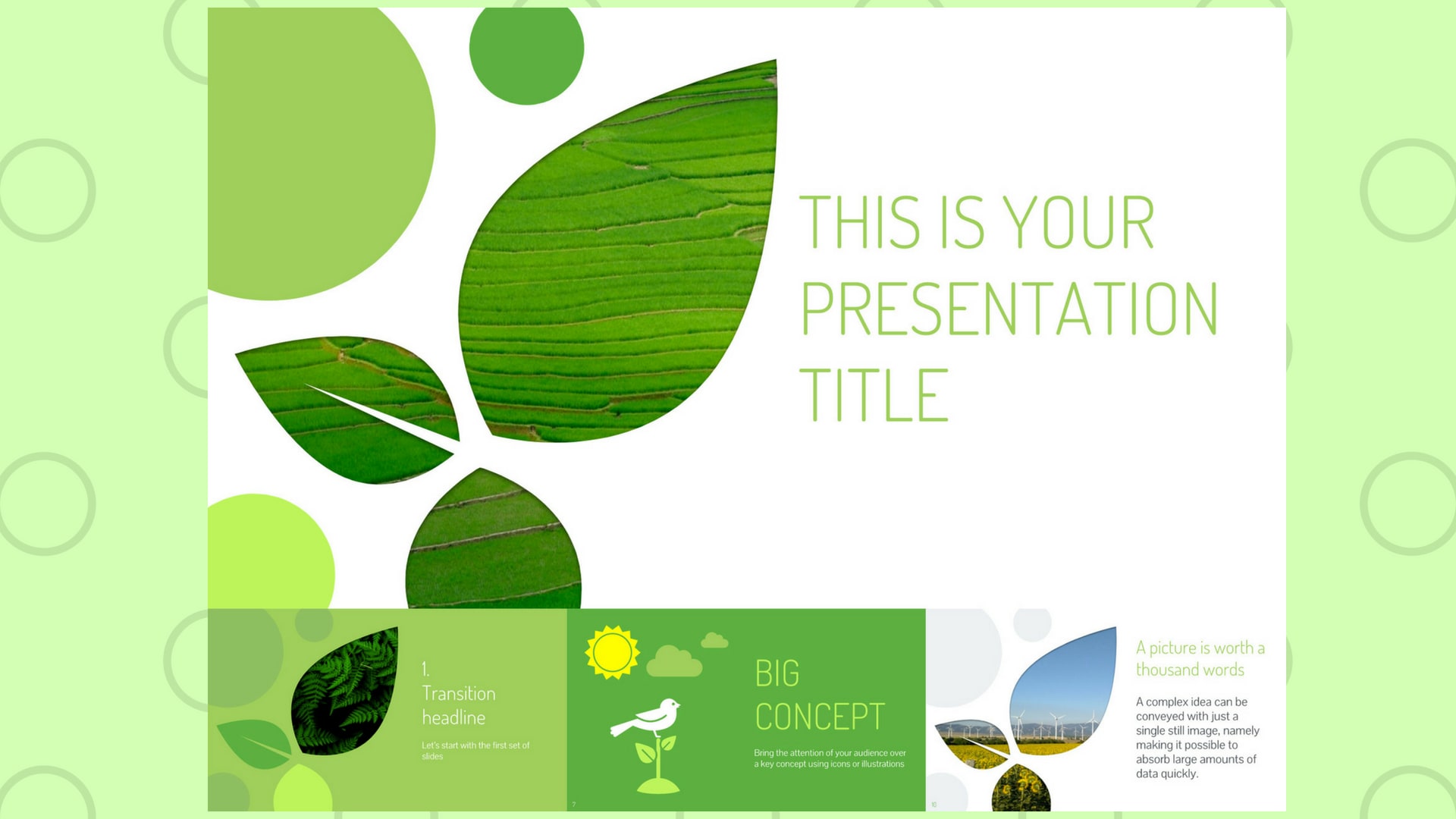 Mẫu slide powerpoint lấy cảm hứng từ thiên nhiên chuyên nghiệp