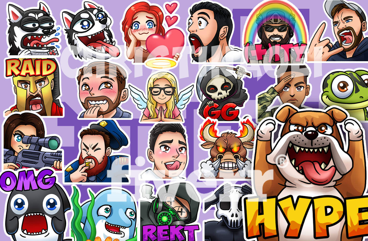 Draw Great Twitch Emotes Or Sub Badges For You By Christinaoei Fiverr