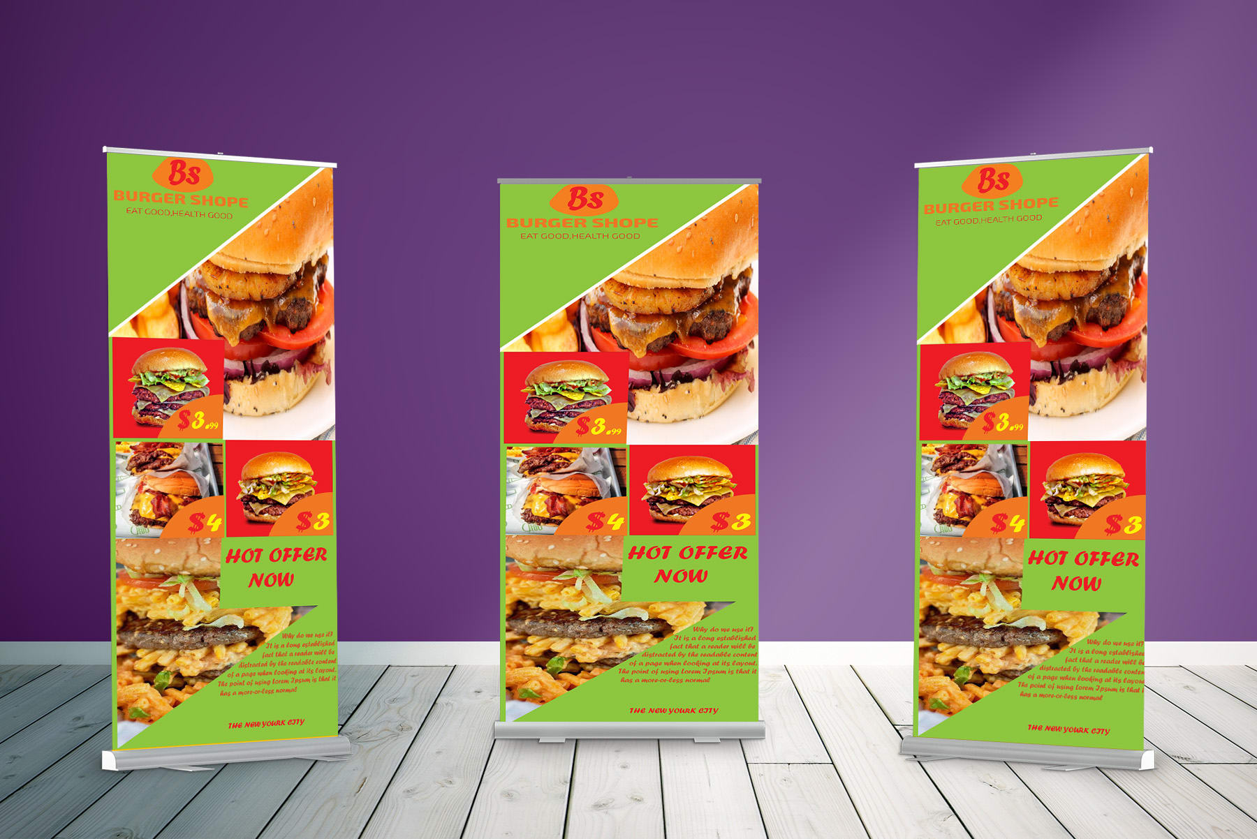 Awesome Standee Roll Up Restaurant Tourism Banner Design By