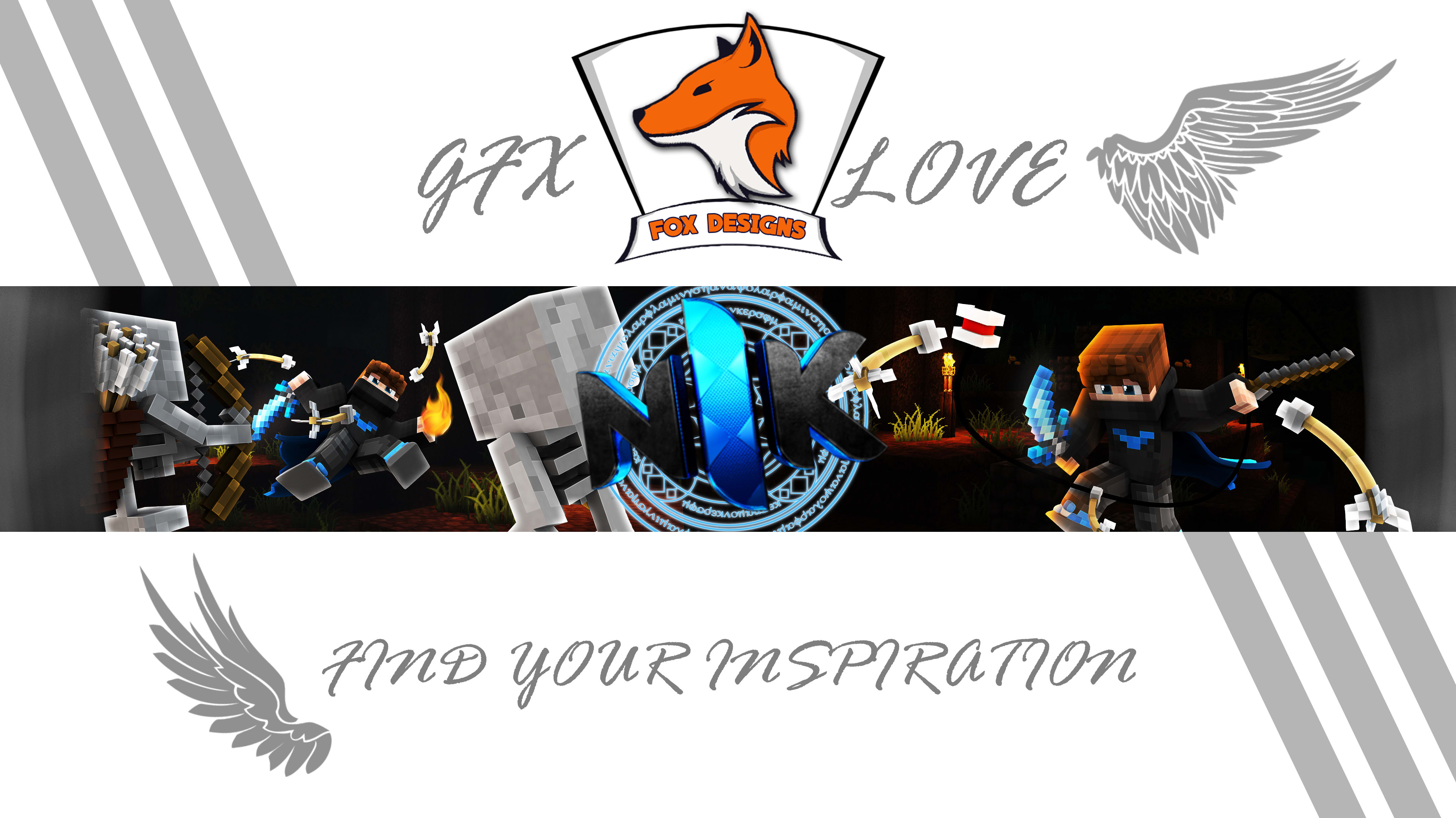 Design You A Cool Minecraft Banner For Your Social Media By