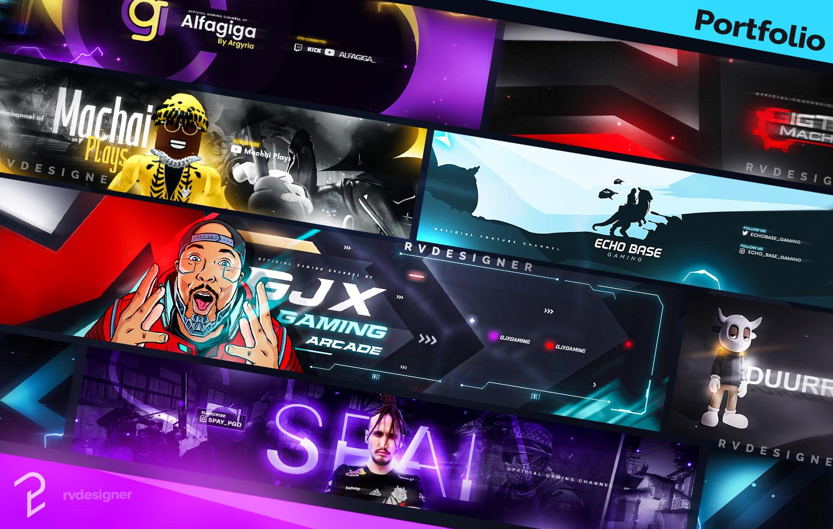 I will design professional custom, gaming  banner - FiverrBox