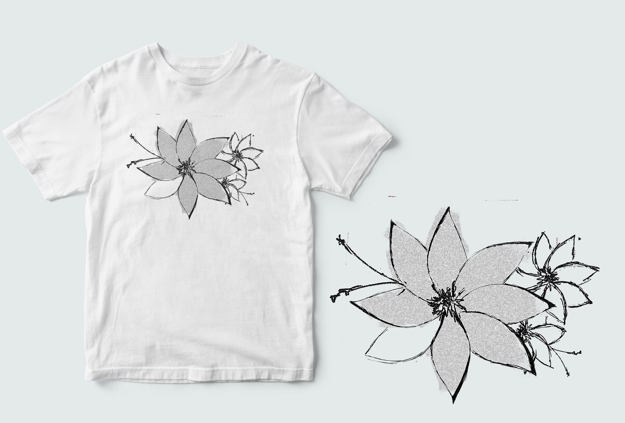 Flowers Lined Doodle T-shirt Design Graphic by subujayd · Creative Fabrica