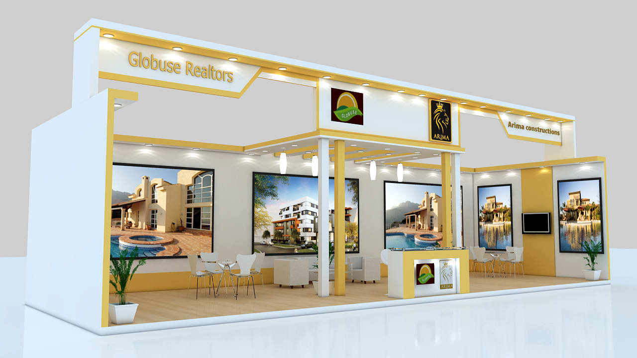 Design creative exhibition, booth, expo stand and stalls by