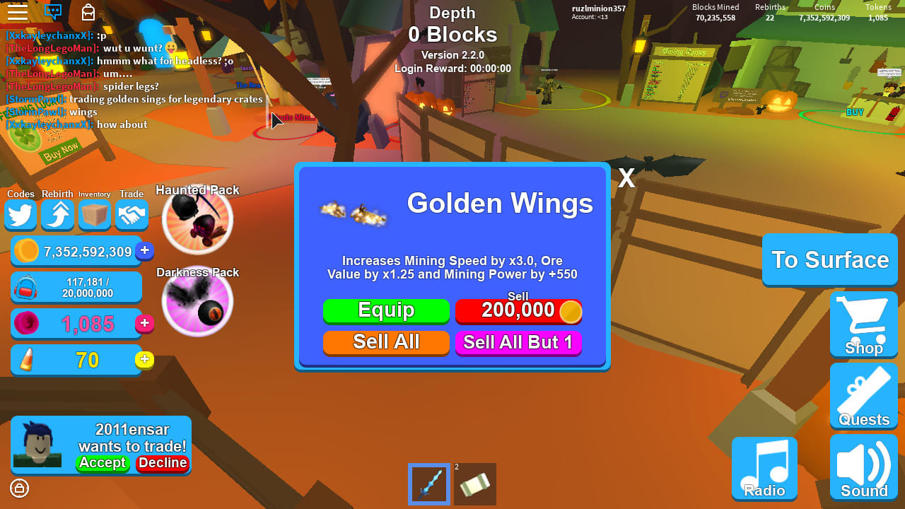Give 3 Mythical Hats In Mining Simulator Roblox By Ruzilthegreat