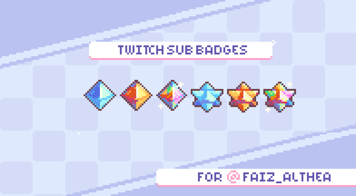 How I Create PIXEL ART Twitch Sub Badges 