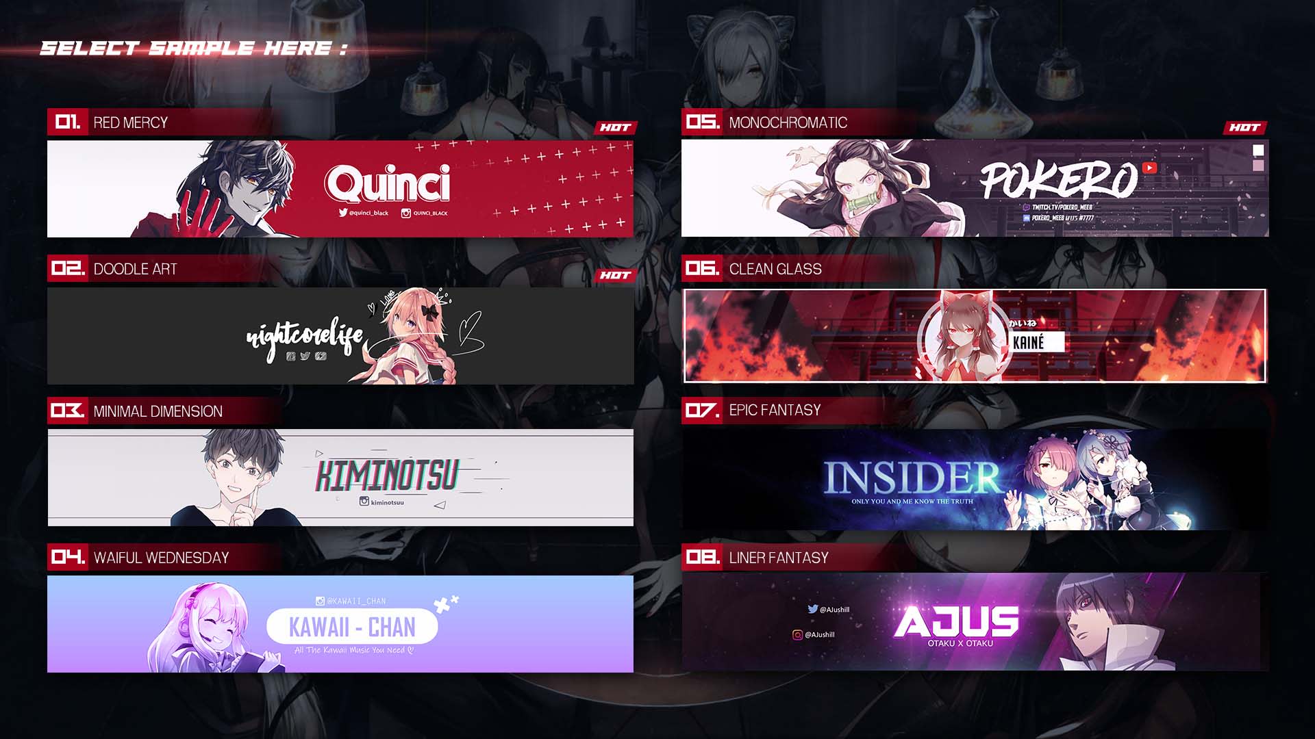 Design 2 high quality anime youtube banner by Nevjake | Fiverr