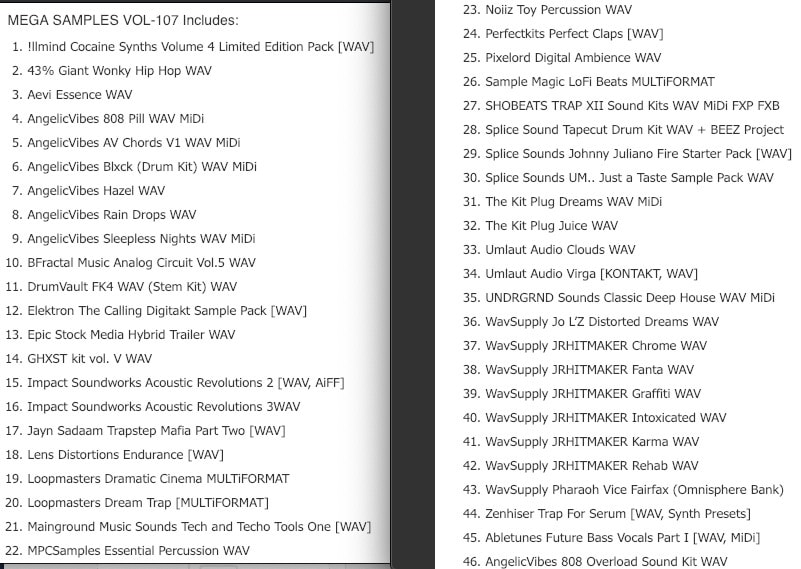 MEGA SAMPLES VOL-107 MEGA SAMPLES VOL-107