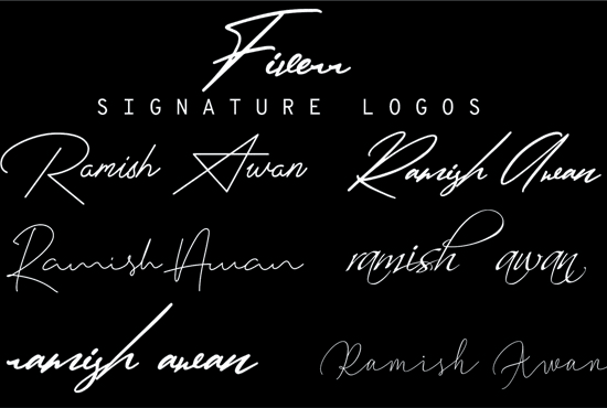 Do Handdrawn Signature Logo By Ramish Awan Fiverr
