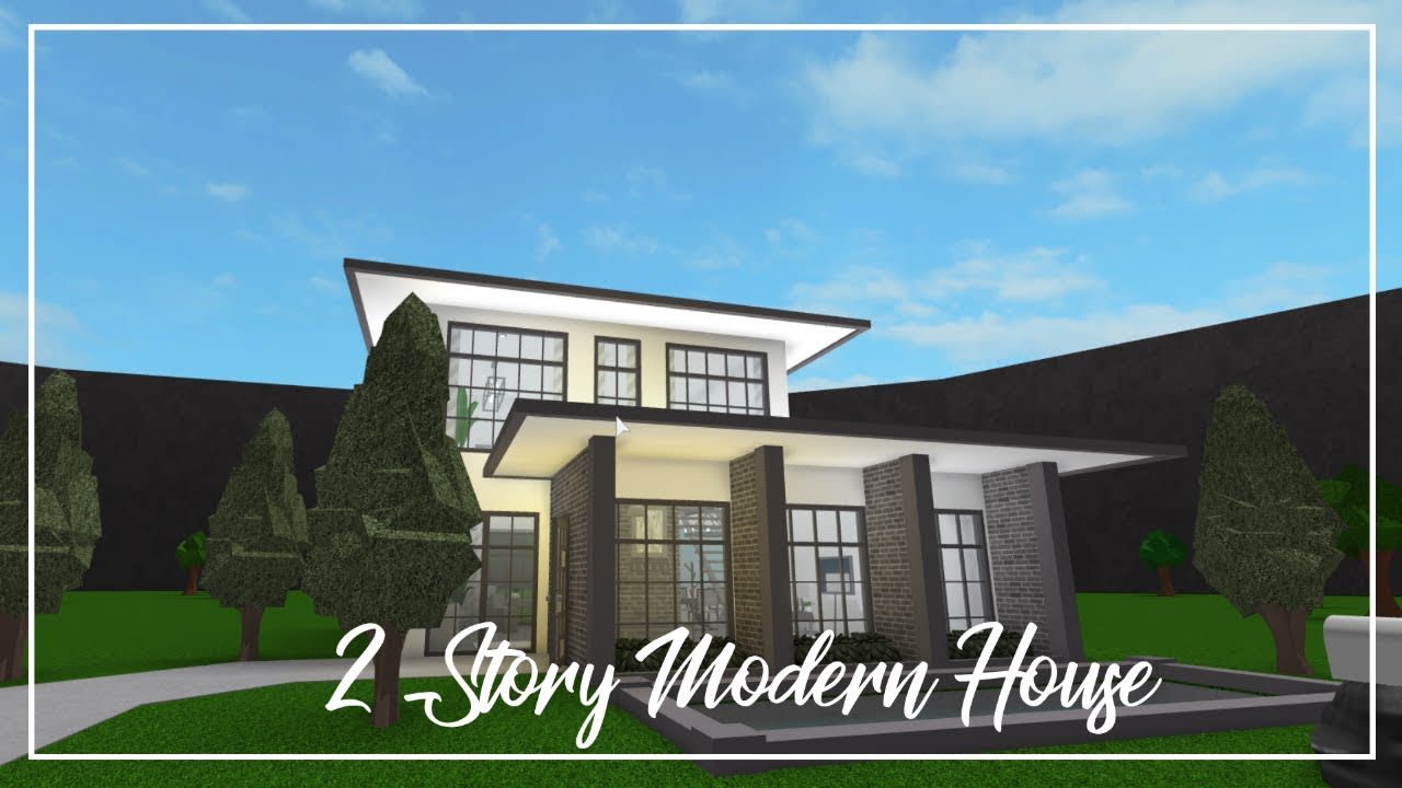 Modern One Story Mansion Bloxburg