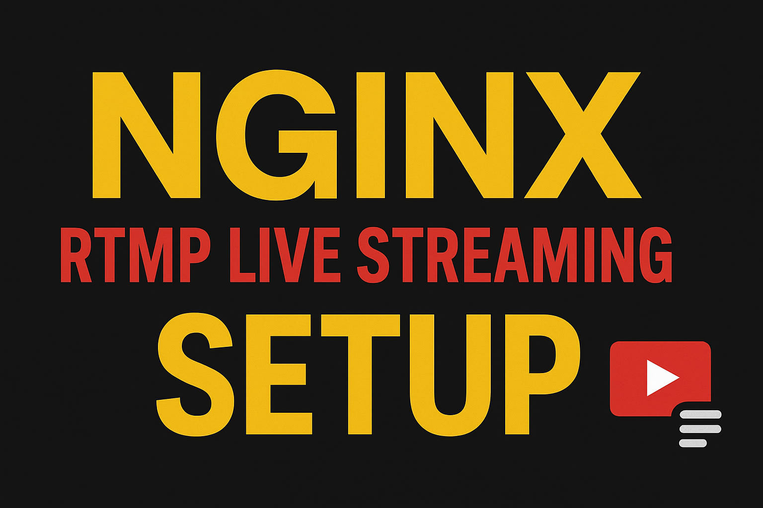 Setup secure nginx rtmp live streaming server hls, dash, srt by - Main Image