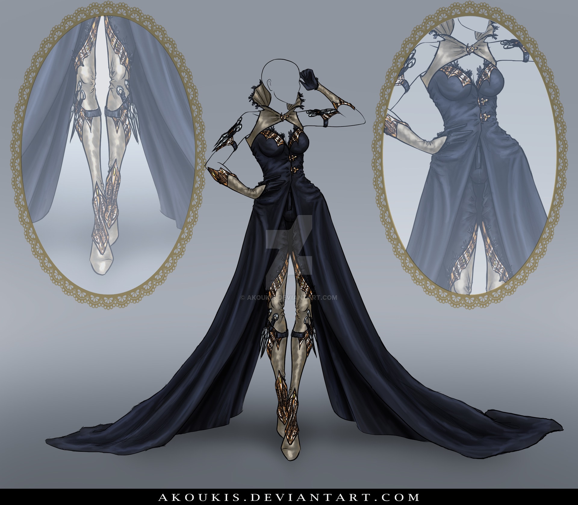 Create an original fantasy fashion design by Akoukis | Fiverr