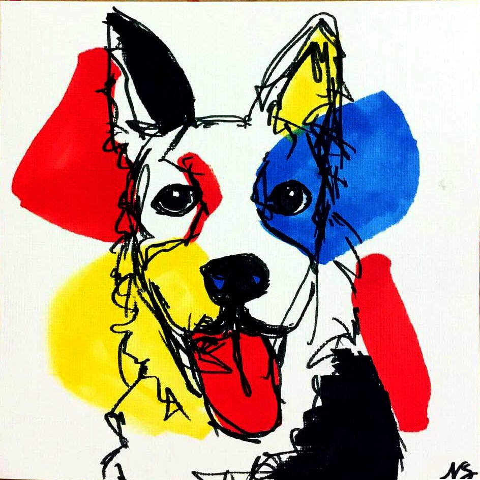 abstract pet portrait