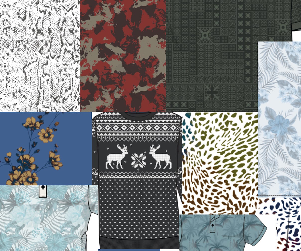 Make graphic prints of tshirts all over 