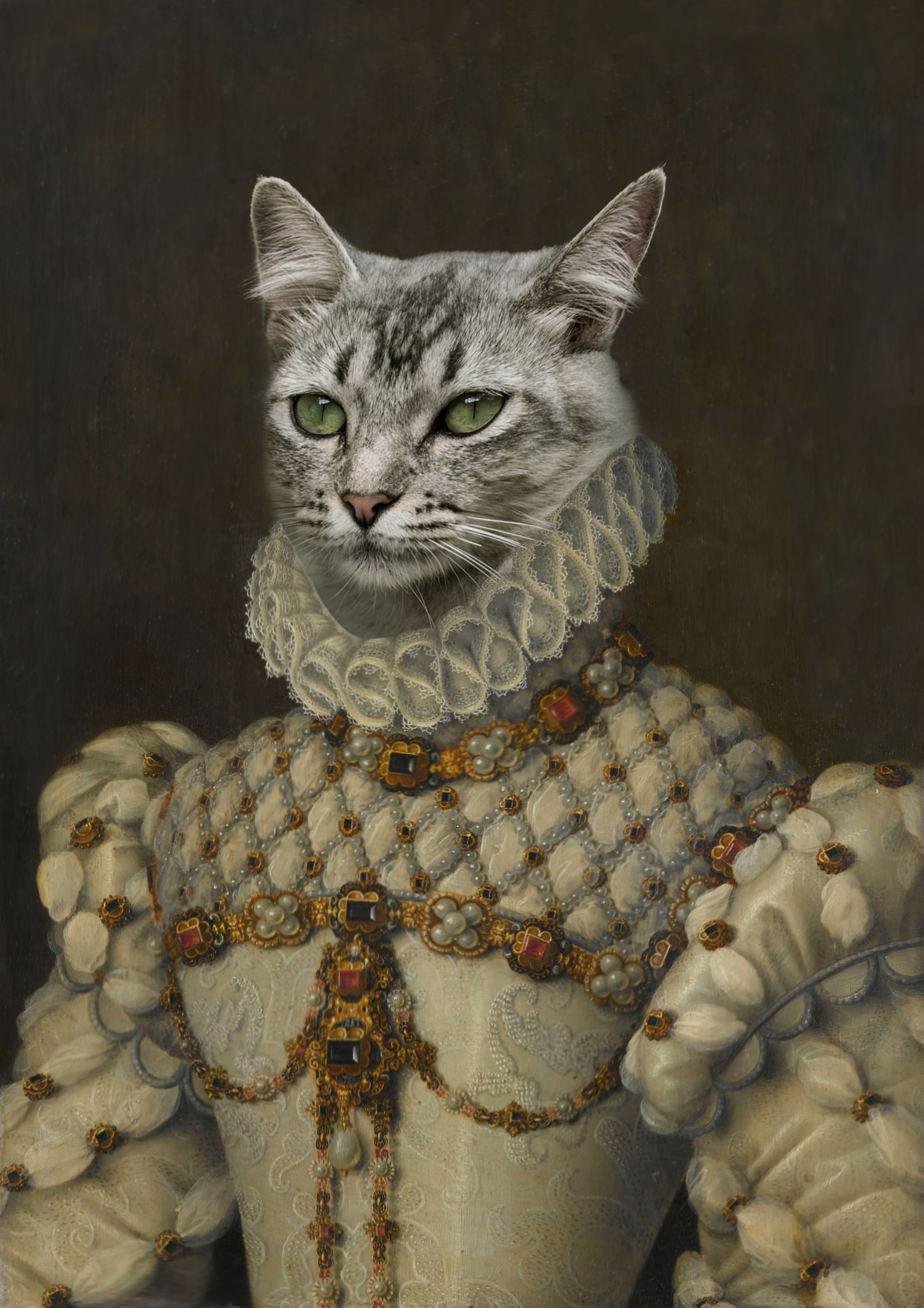 High Resolution Royal Pet Portrait Template