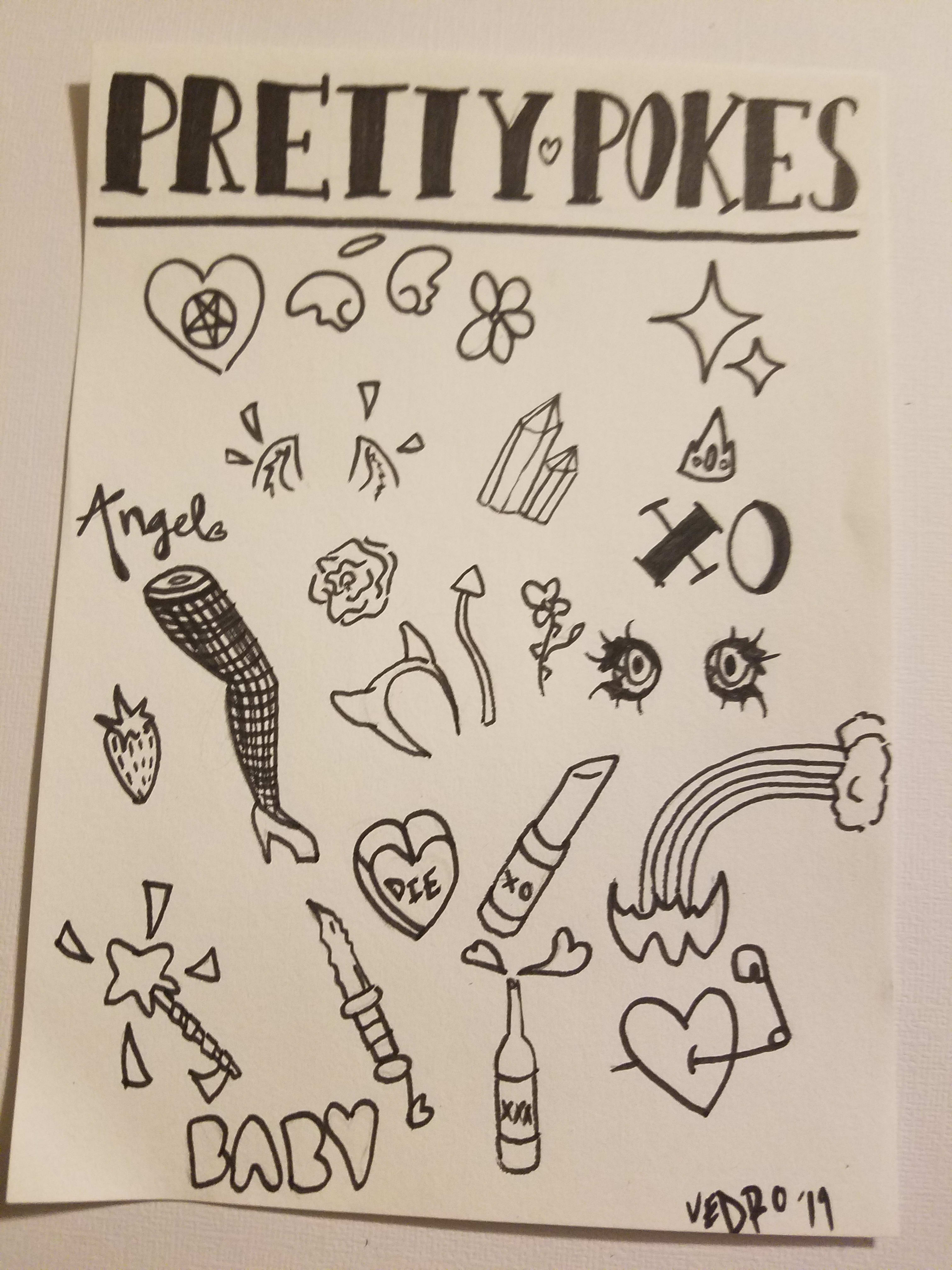 Aggregate more than 81 stick and poke tattoo flash latest in.cdgdbentre