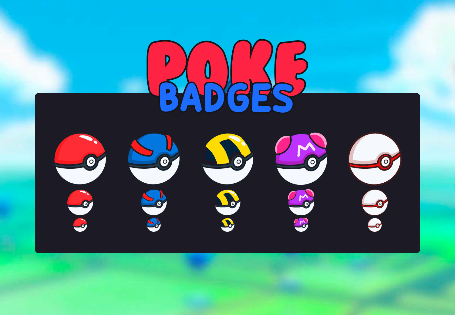 28 Pokeball Twitch Sub Badges Twitch Badges Cool Badges 
