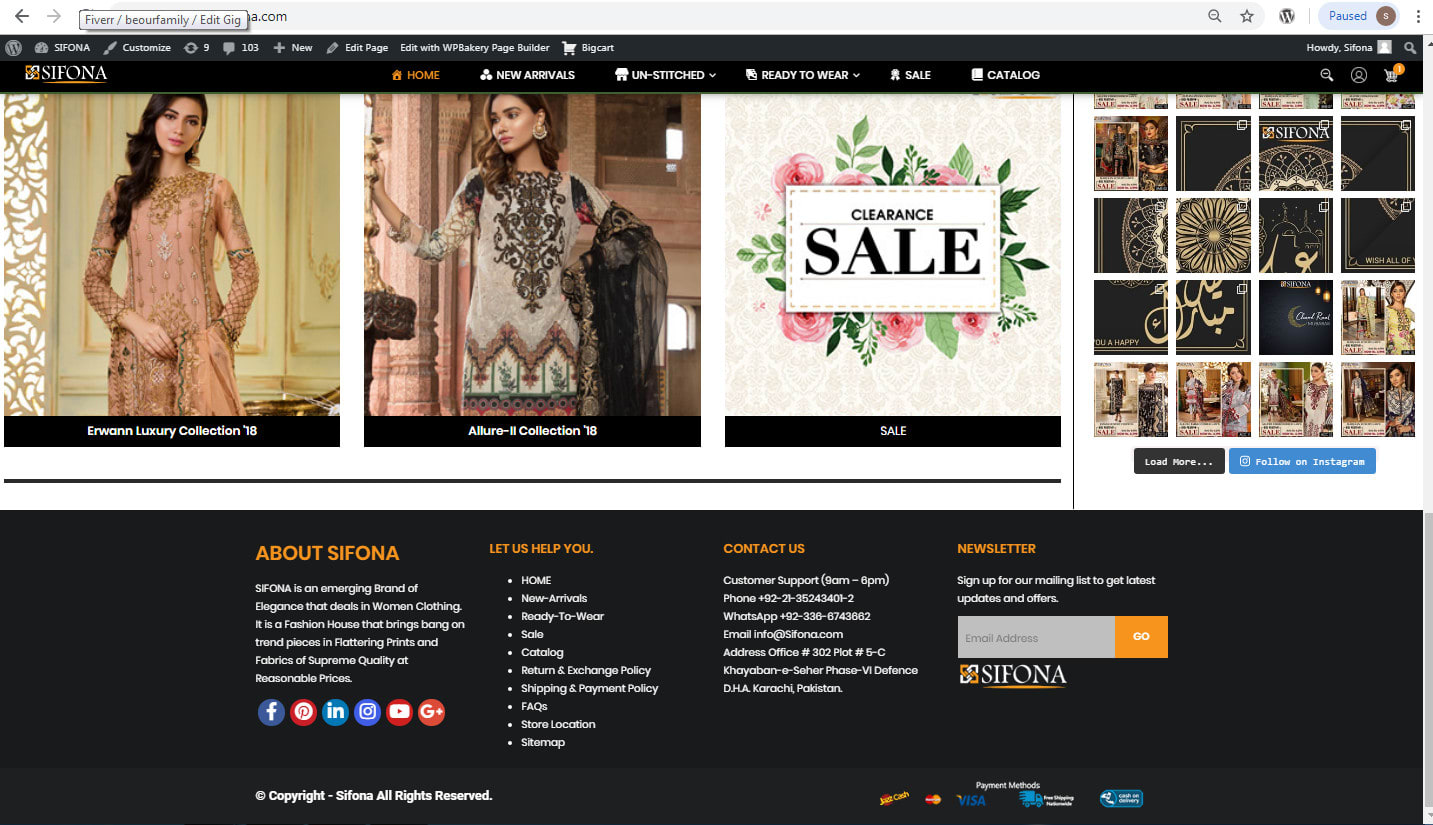 website clothing brand