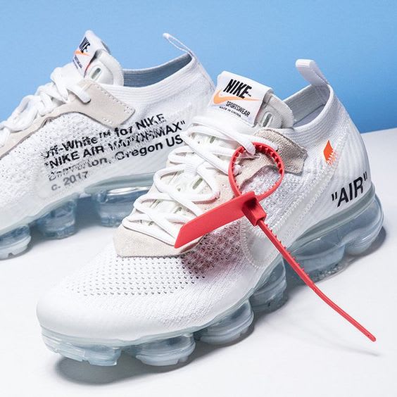 off white nike shoes red tag