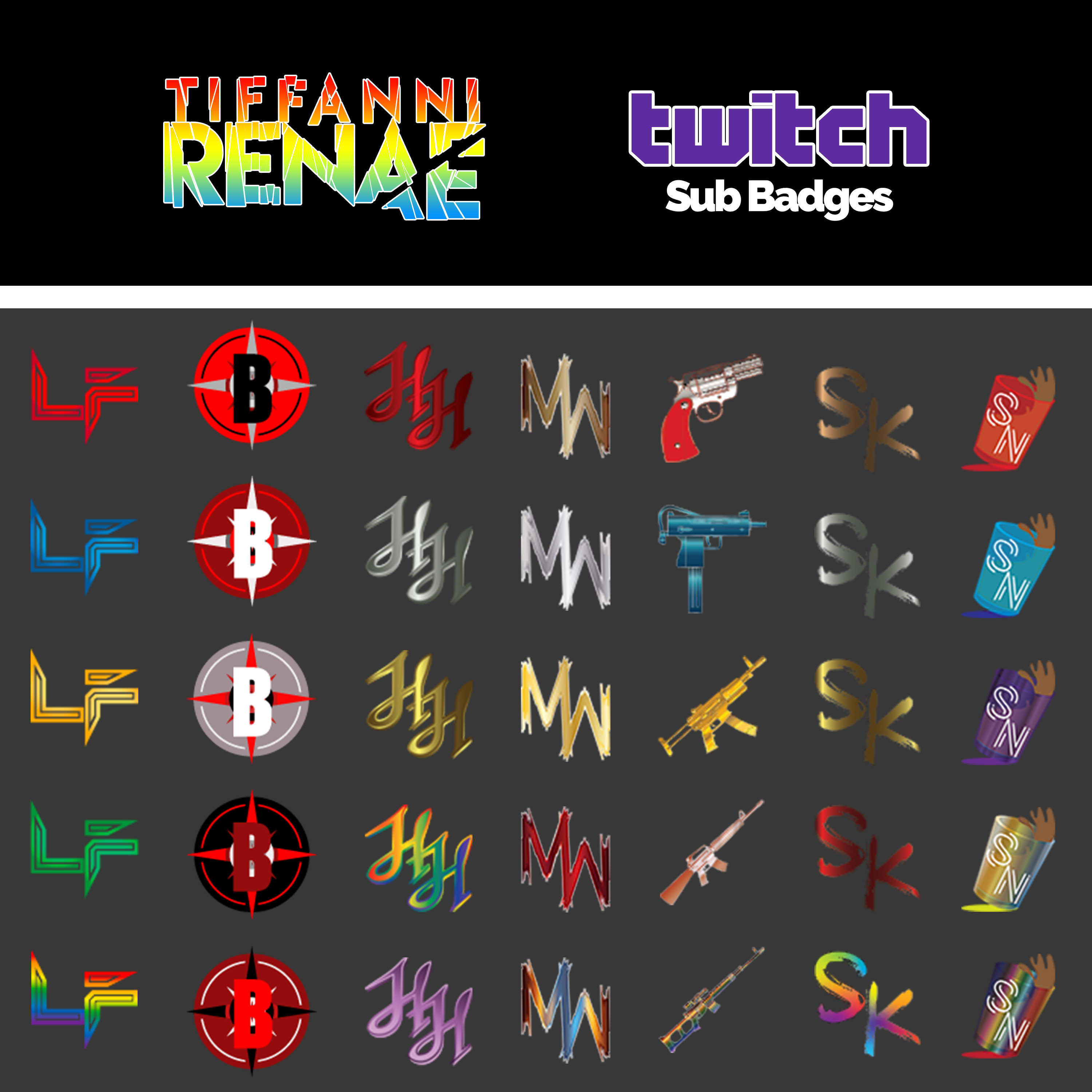 Create Twitch Emotes Sub And Bit Badges By Tiffannirenae Fiverr