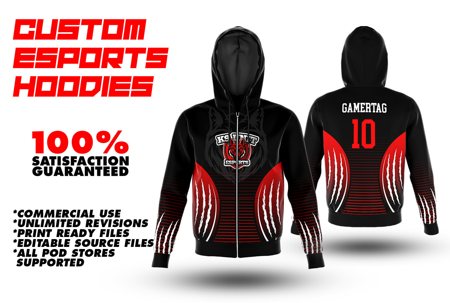 custom esports hoodies