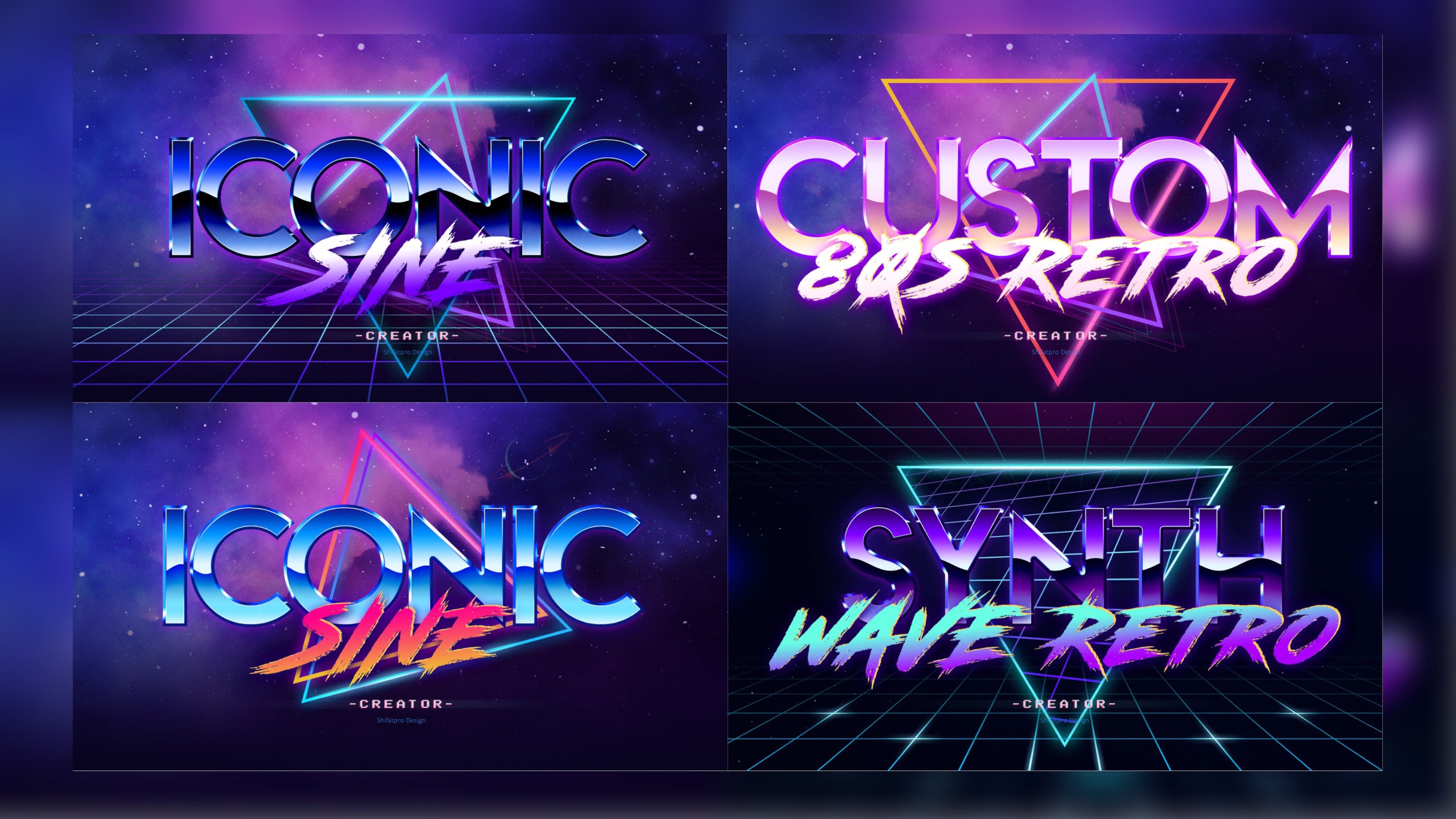Make 3d Custom 80s Style Synthwave Retro Logo Of Neon Effect By Shifatpro