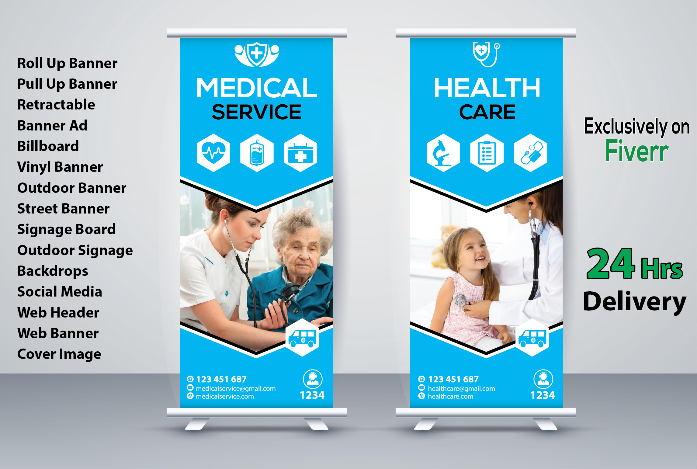 Create Unique Banner Ad Billboard Roll Up Banner Design By