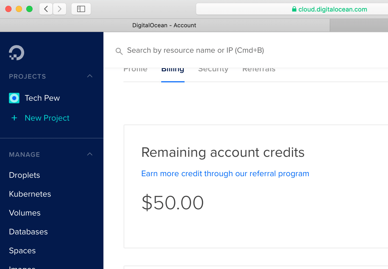 50$ DigitalOcean Credit 