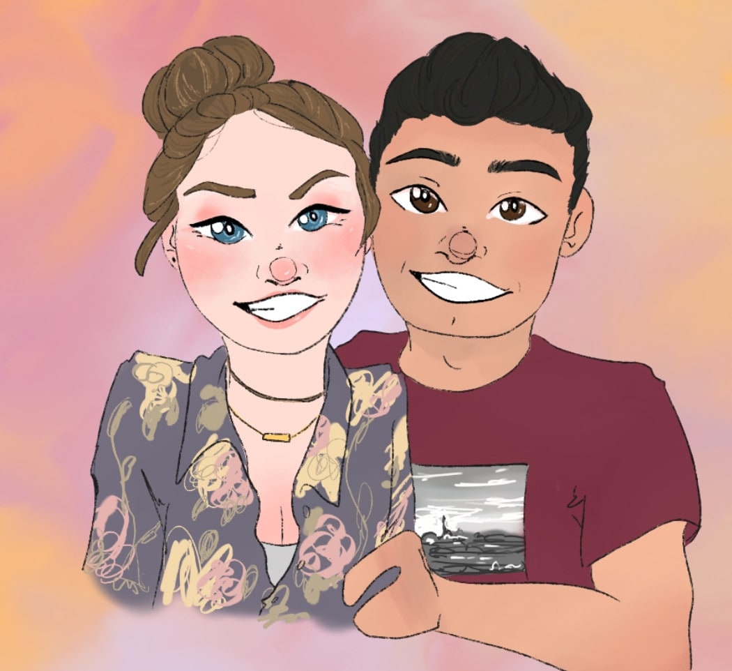 Draw you and your gf or bf by Rubiksdraws | Fiverr