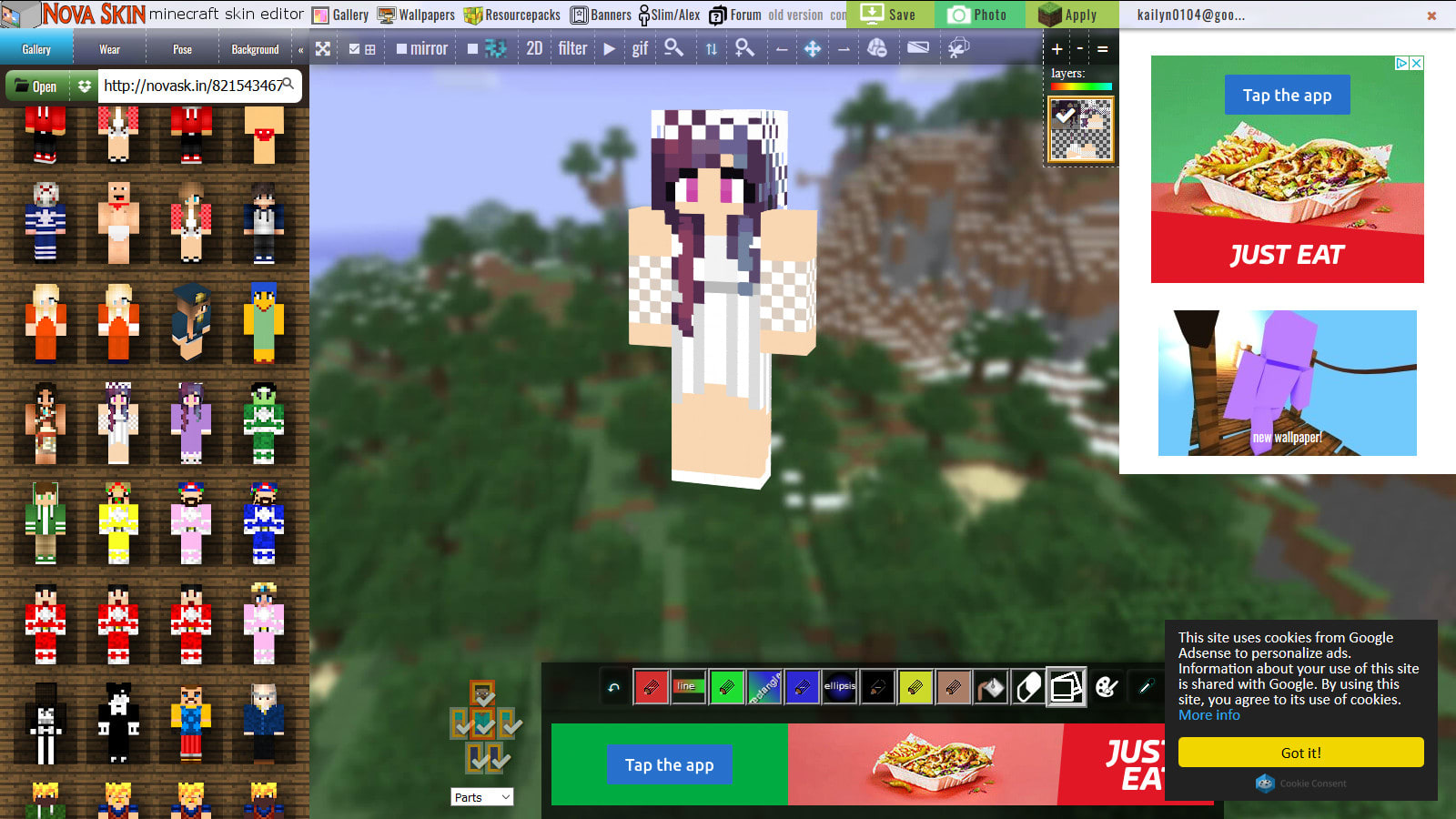 Minecraft Riaskin Pc How To Turn A Picture Into A Minecraft Skin In Minecraft Pc ...