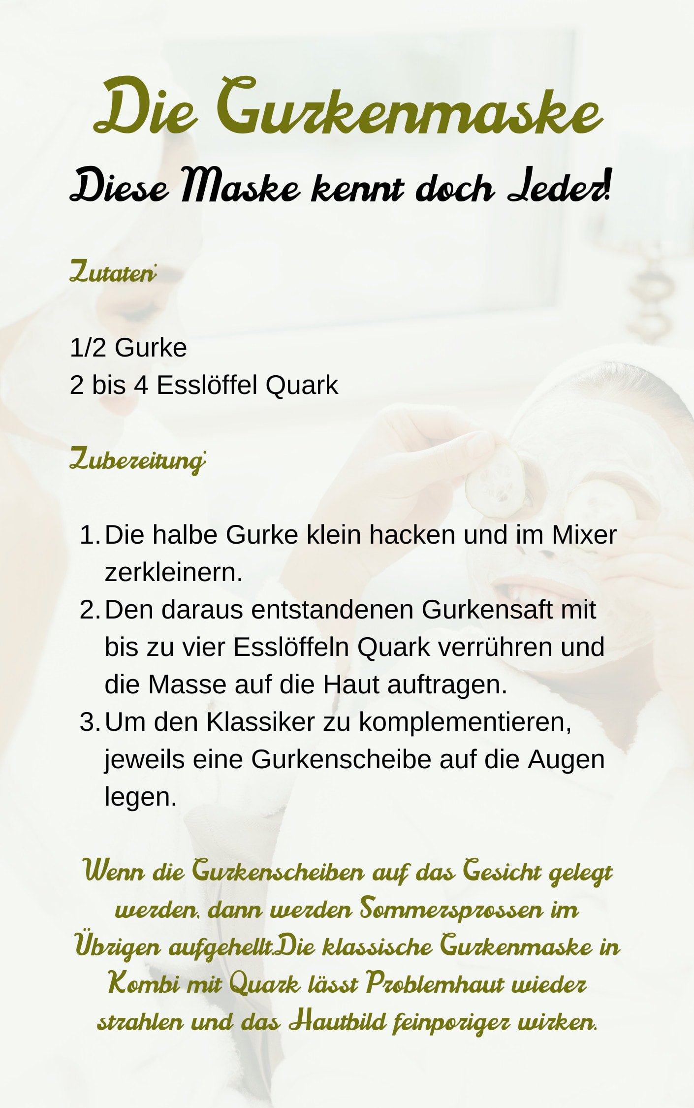 Gesichtsmaske Rezepte Zum Selber Machen By Kristinostheer