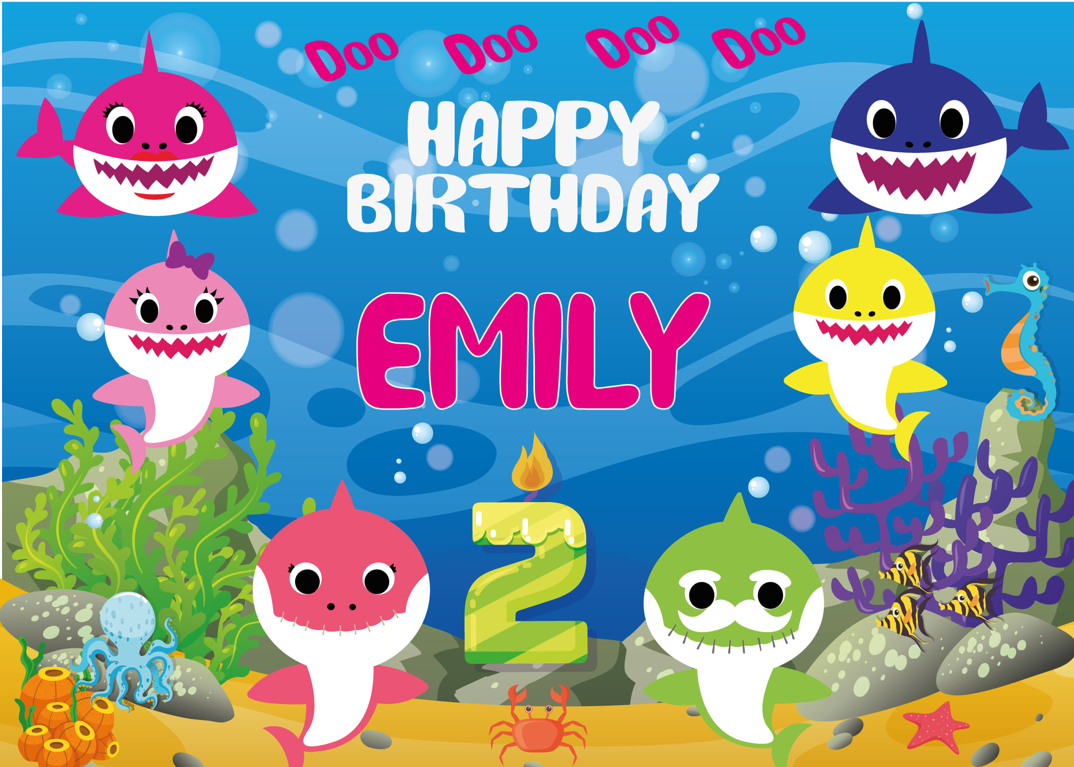 Baby Shark Birthday Party Invitation For Girls By Prettygrafix