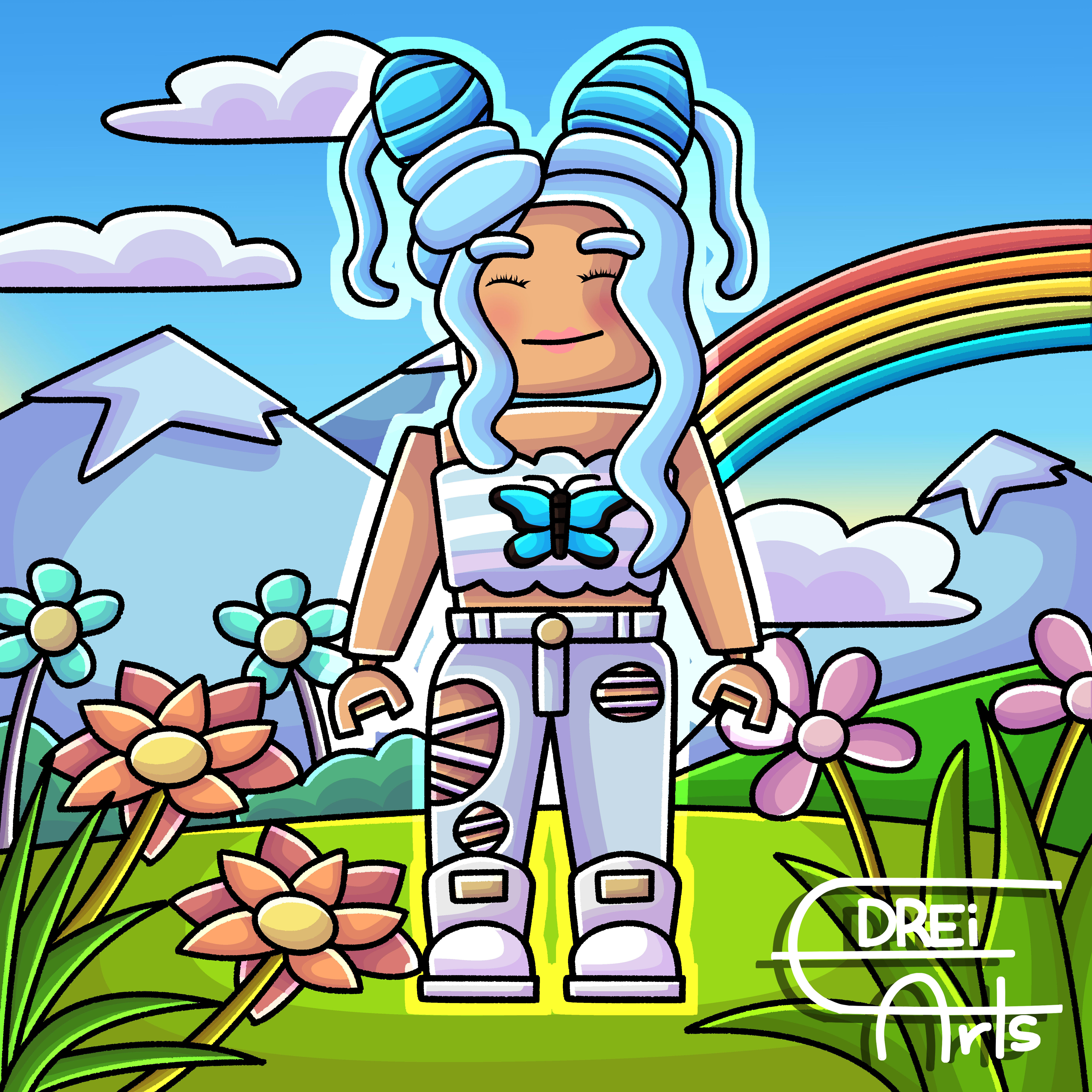 Draw Your Roblox Skin In Cartoon Style By Edreiarts - roblox background skins