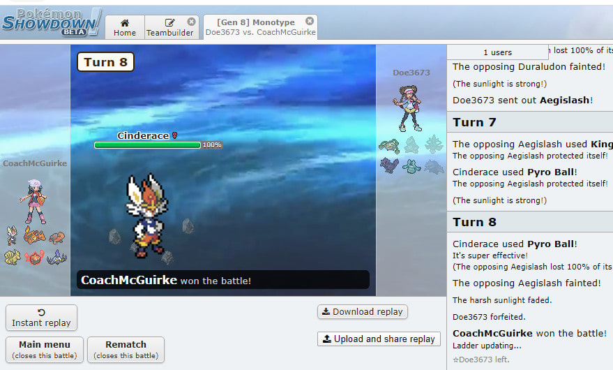 Pokemon Showdown Replays with Custom Music & Voices 4: Gen 8 Battles 