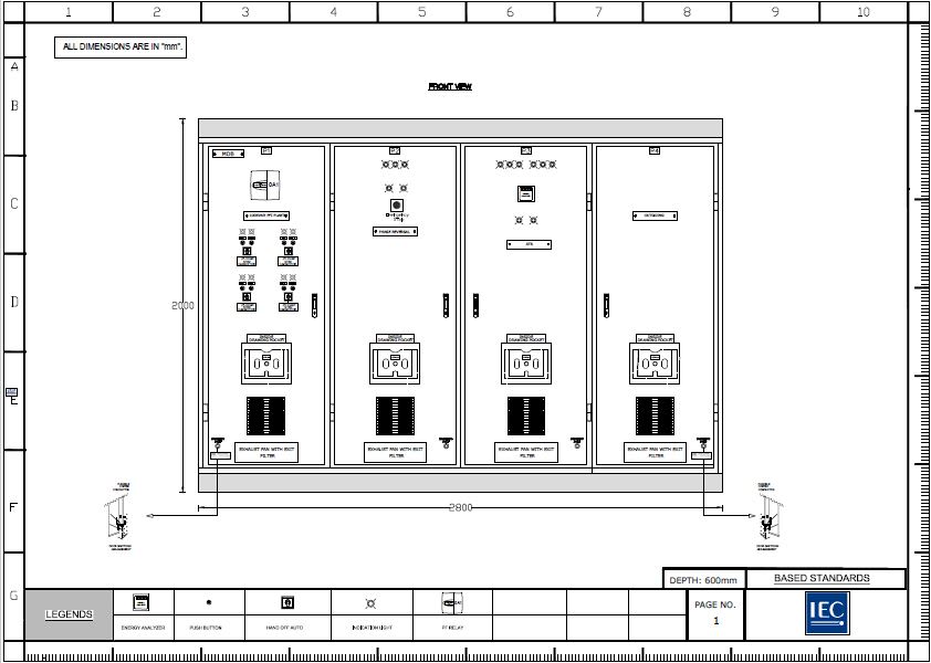 Draw electrical shop drawings for all type of lv switchgear by