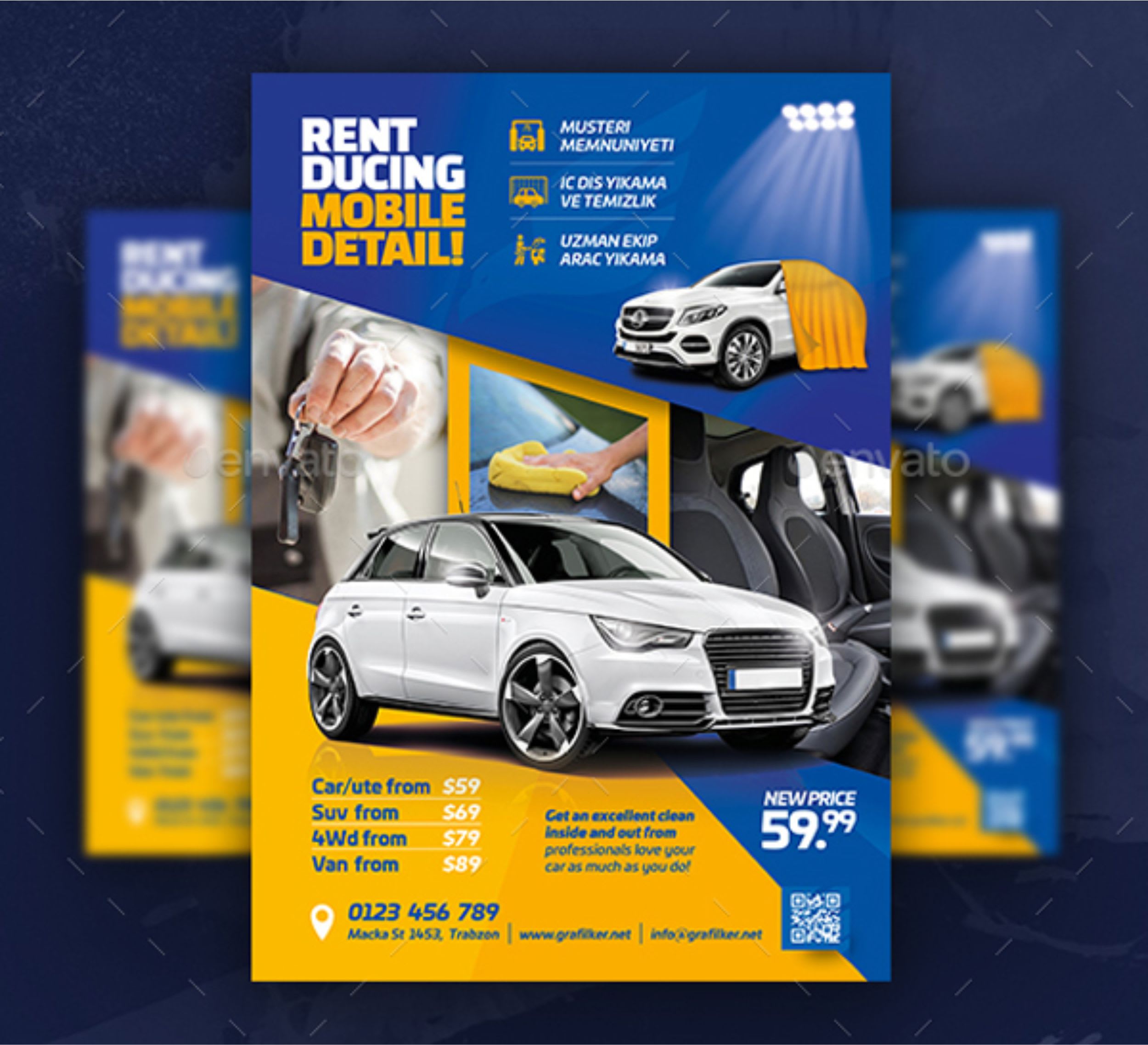 Professional Car Wash Servicing Price List Flyer Brochure Postcard In 24h By Ar Pixxelstudio Fiverr