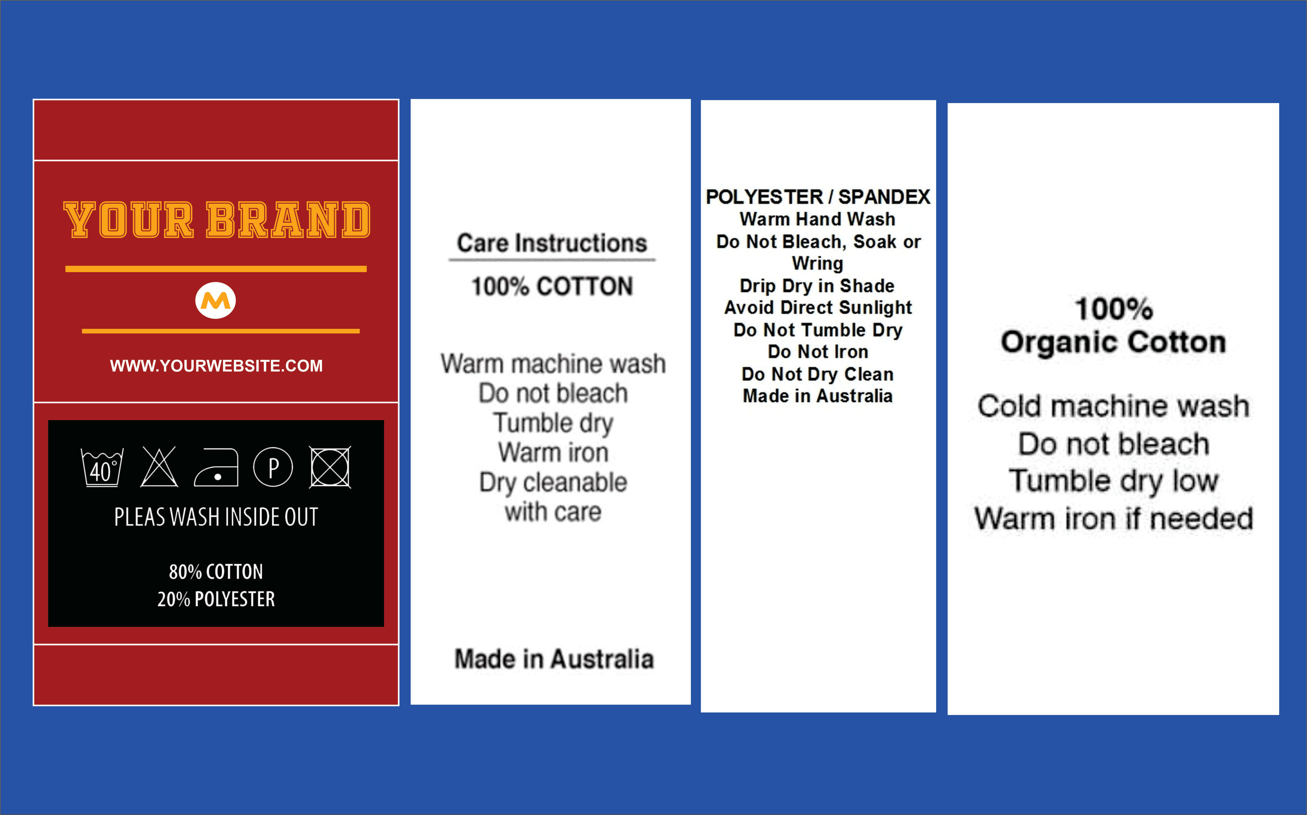 Clothing care labels australia