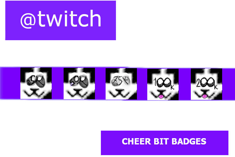 Create Twitch Cheer Bit Badges By Pandarosejoy