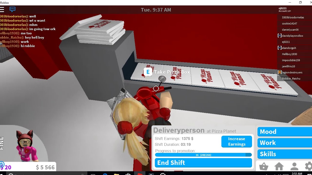 Work For U As A Pizza Delivery On Bloxburg By Pandaheartyt Fiverr - hack of work at a pizzeria roblox
